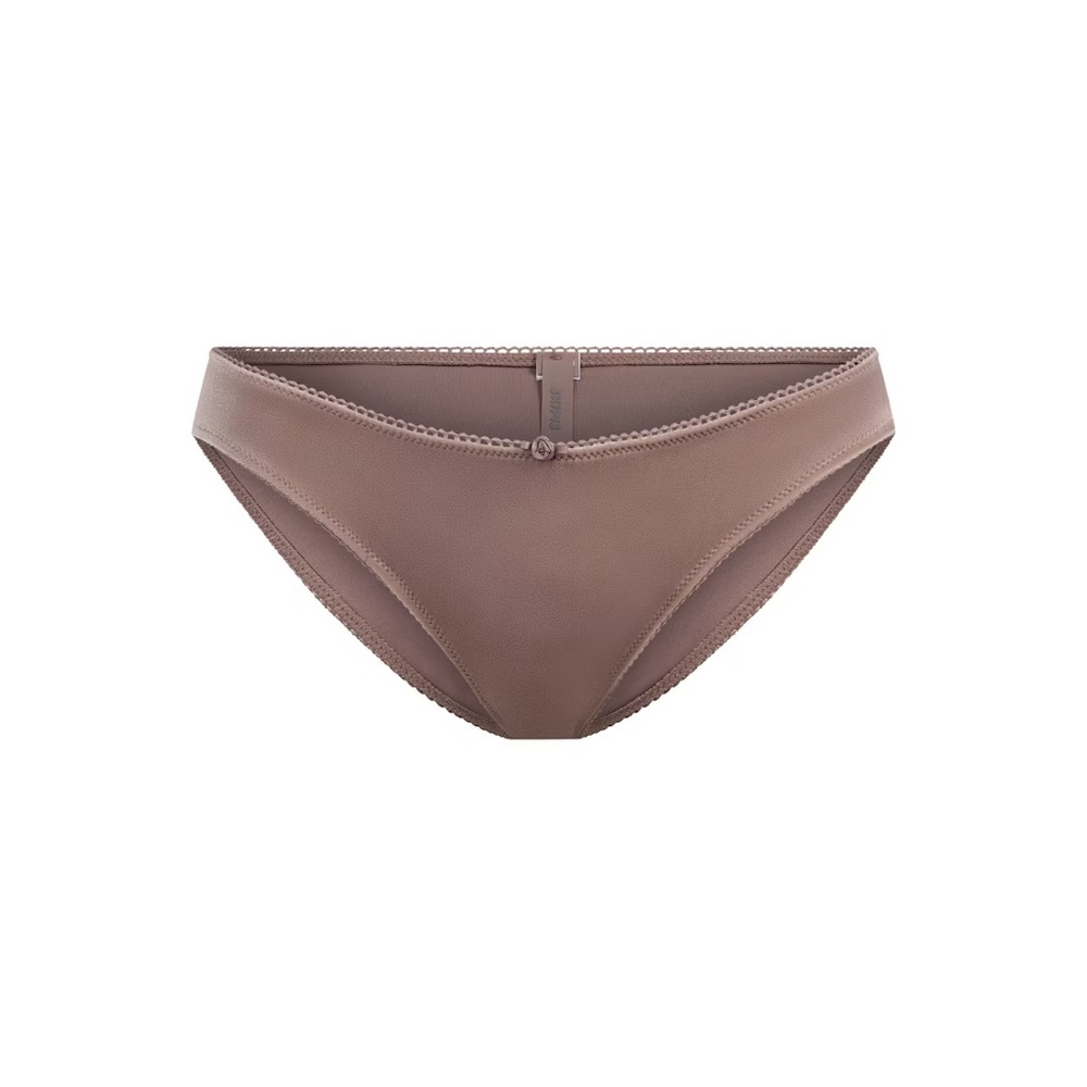 SKIMS NWT Velvet Swim Bikini Bottom in Color Umber; Size M